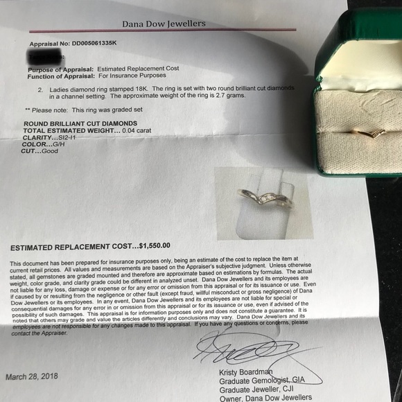 18k Wedding Solitaire and Matching Band - Picture 3 of 10